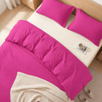 Essential 3-Piece Solid Duvet Cover Set