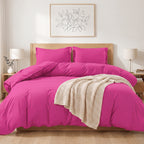 Essential 3-Piece Solid Duvet Cover Set