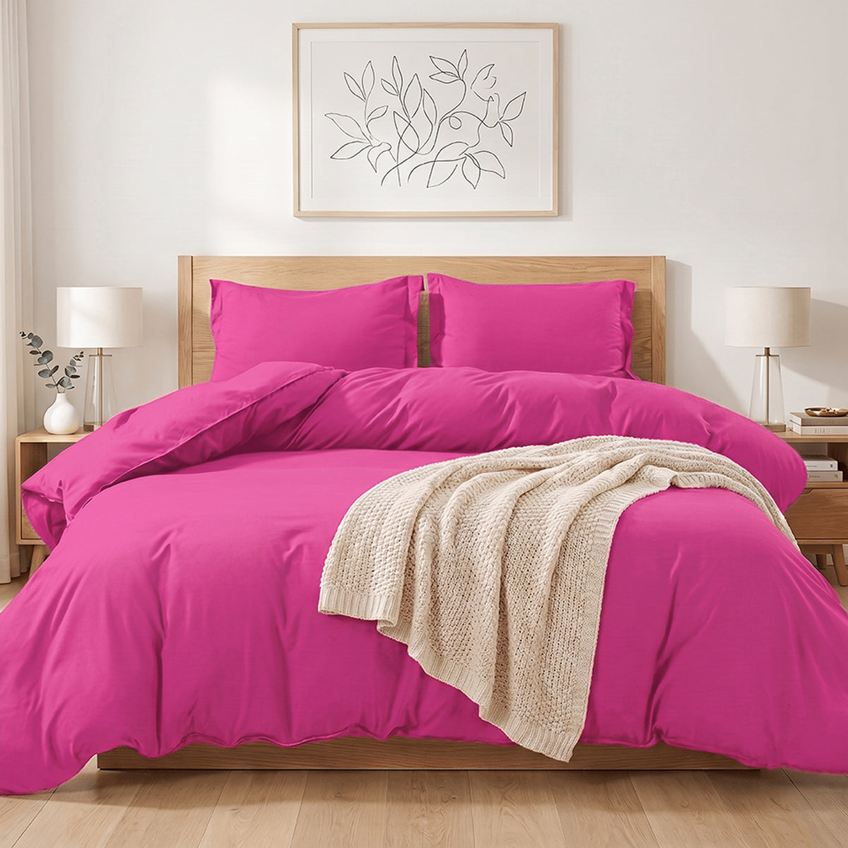 Essential 3-Piece Solid Duvet Cover Set