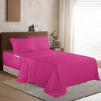 Extra deep 18-24 Inch Pocket 3 Line Embroidery, 4-Piece Sheet Set, Bright Shades