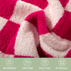 50" x 70"  Ultra Soft Checkered Knitted Throw Blanket