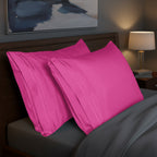 Set of 2 Pillowcases- 3 Line Embroidery