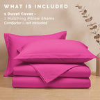 Essential 3-Piece Solid Duvet Cover Set