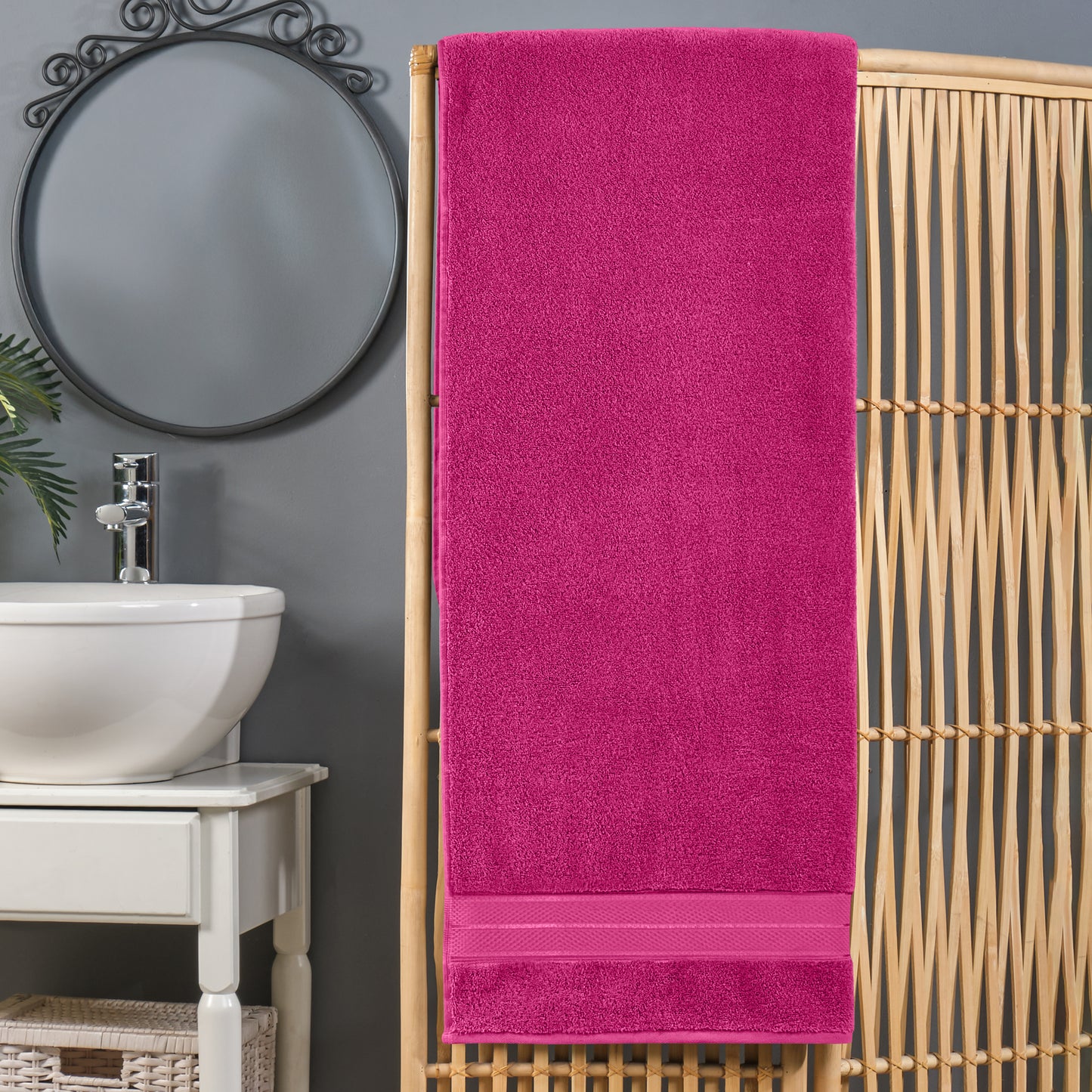 Elegant Comfort 1-Piece Premium Turkish Cotton Three Line Popcorn Oversized Bath Sheet Towel 40 x 80 Inch