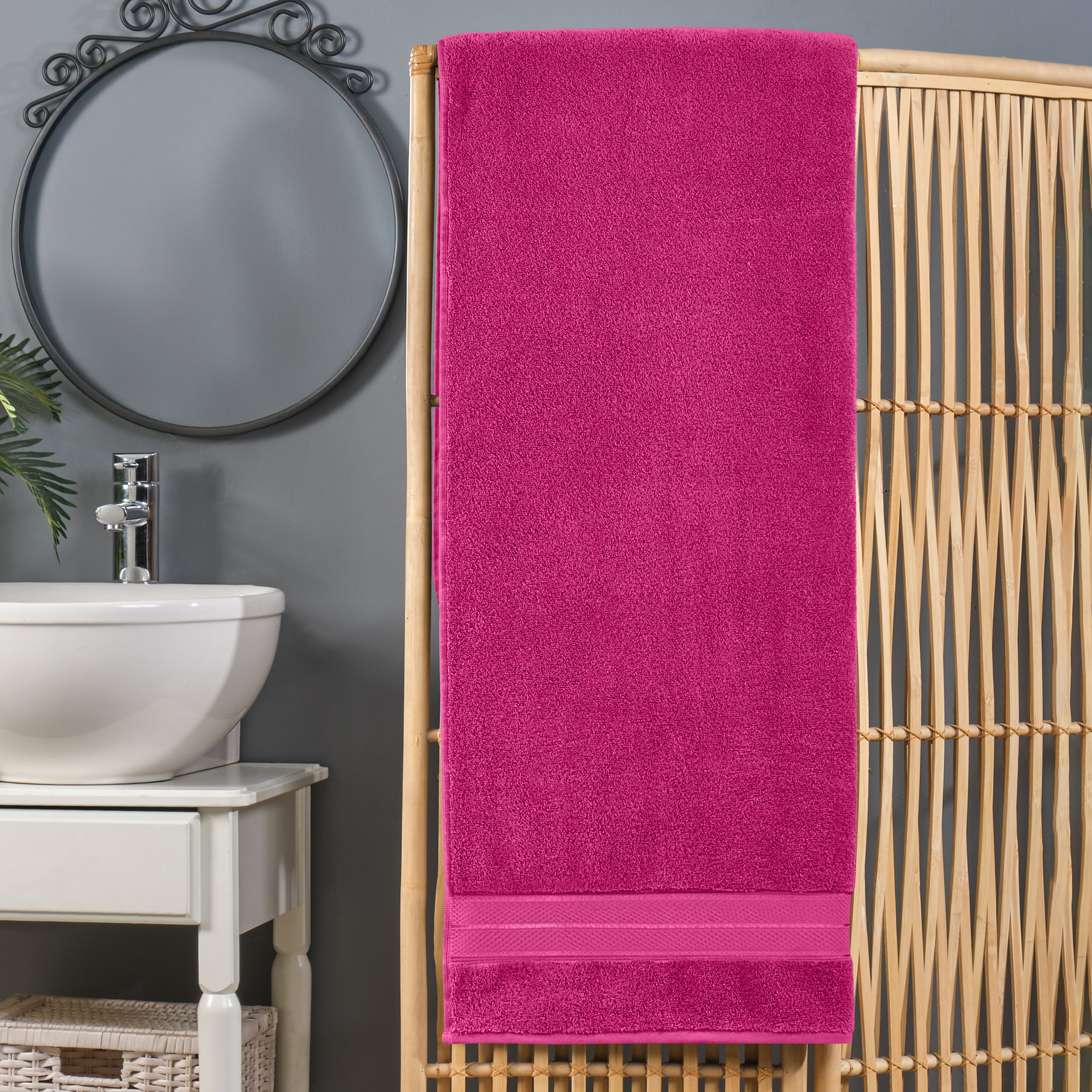 1-Piece Premium Turkish Cotton Three Line Popcorn Oversized Bath Sheet Towel 40 x 80 Inch