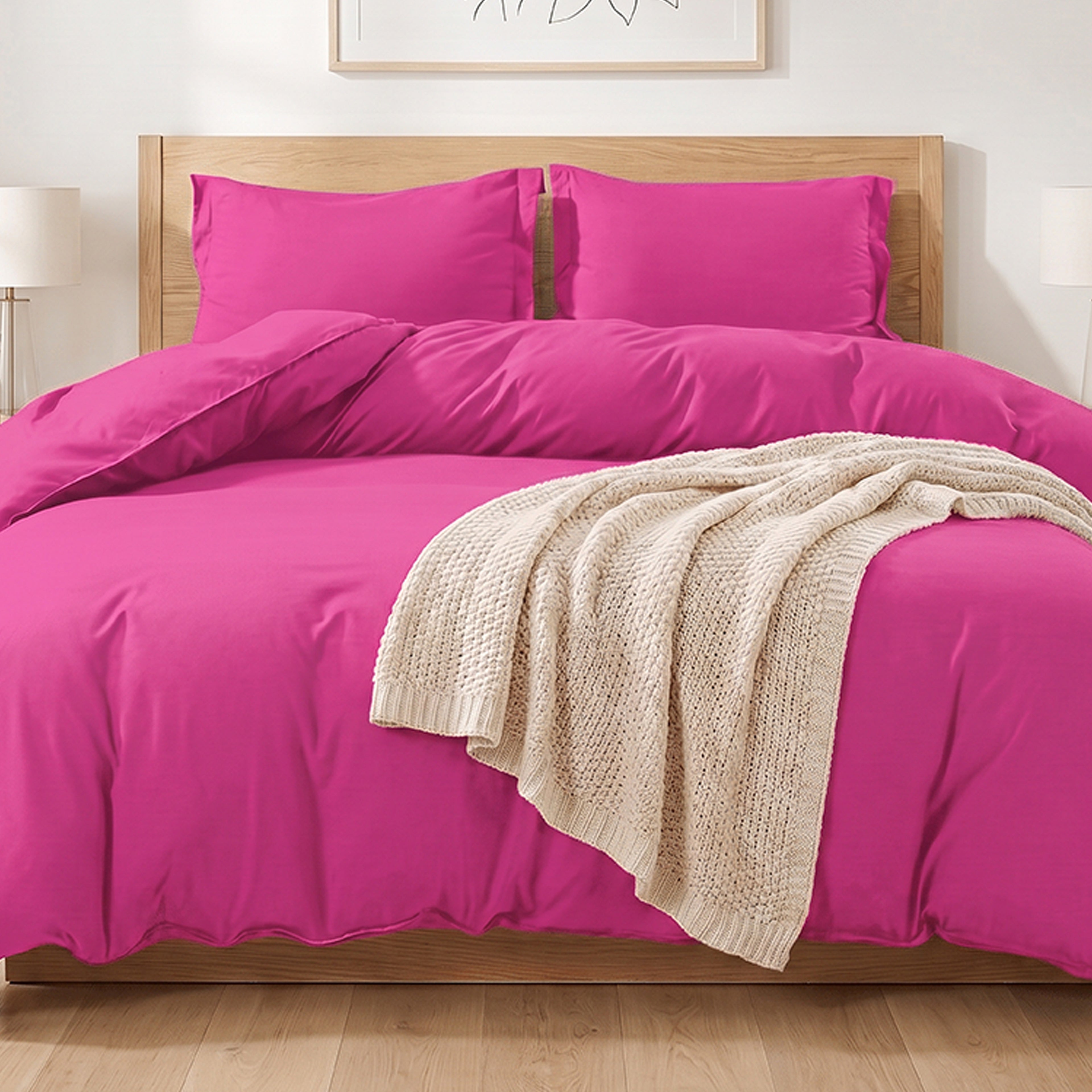 Essential 3-Piece Solid Duvet Cover Set
