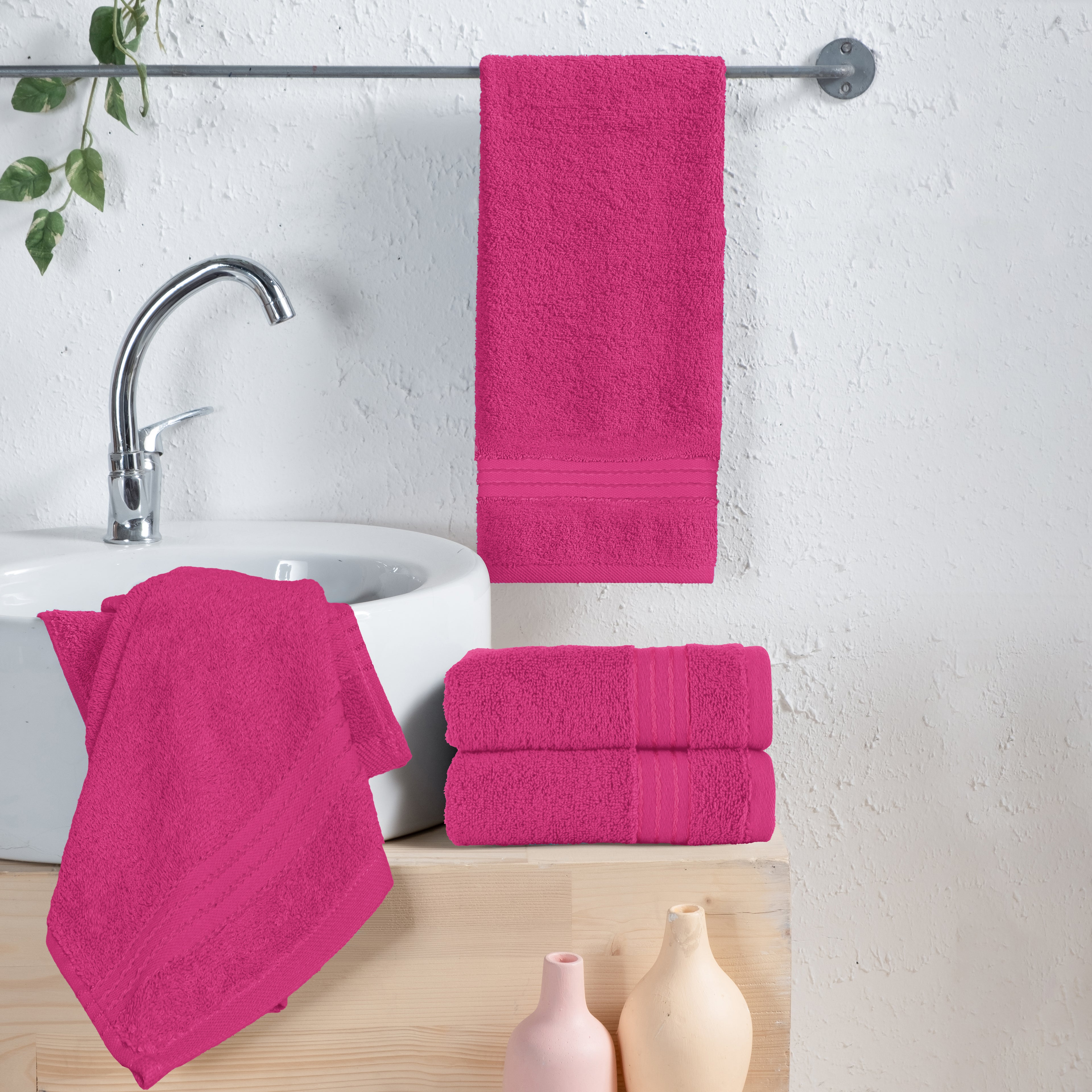 4-Pack Premium Turkish Cotton Hand Towel Set, 16 x 28 inch