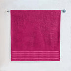 1-Piece Premium Turkish Cotton 4 Lines Stripe Jumbo Towel, 35x 70 inch