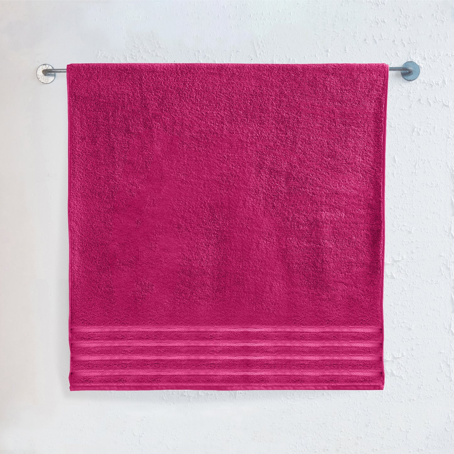 Elegant Comfort 1-Piece Premium Turkish Cotton 4 Lines Stripe Jumbo Towel, 35x 70 inch