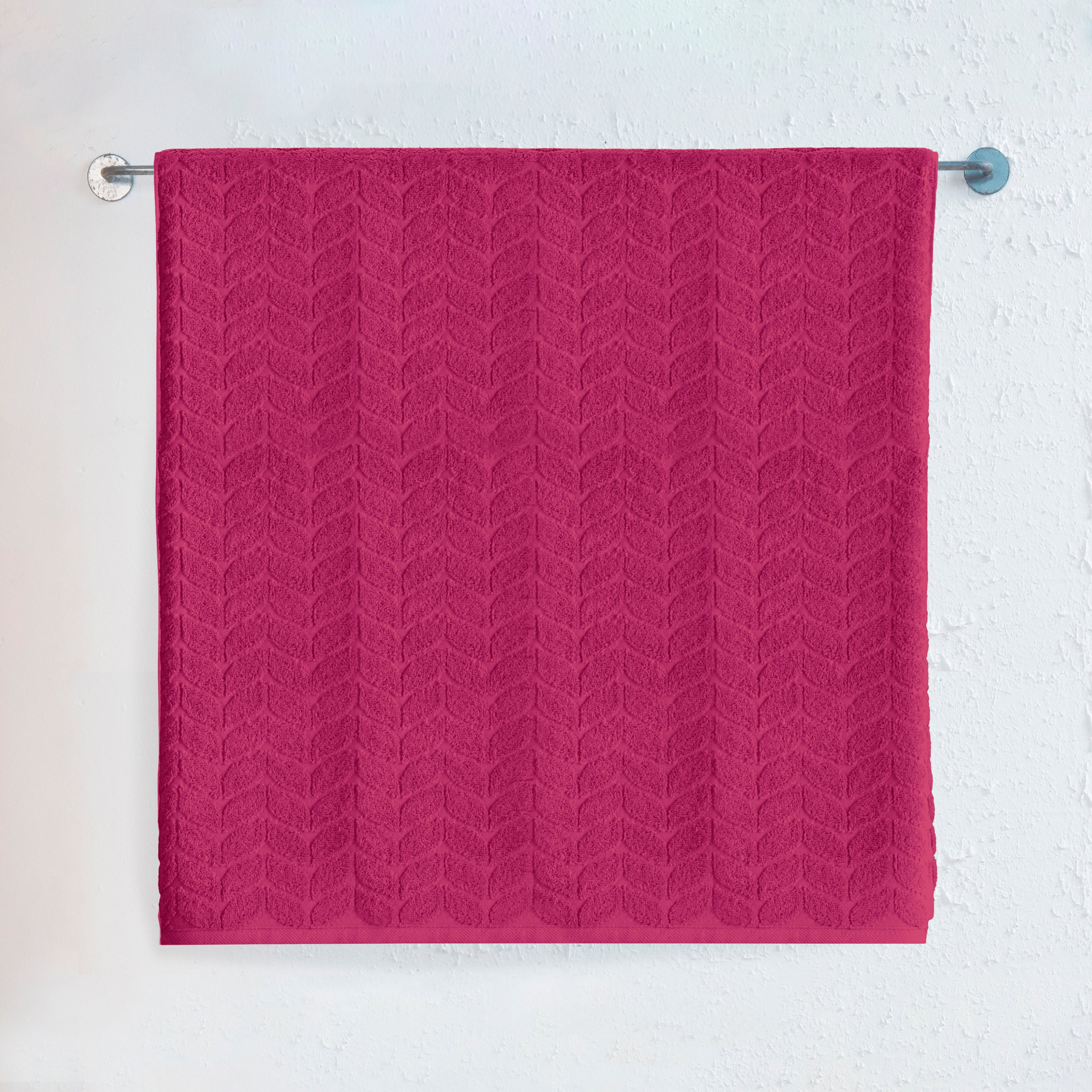 1-Piece Premium Turkish Cotton Braided Jumbo Towel, 35x 70 inch