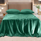 Fine 4-Piece Silky Satin Sheet Set, Moody Shades
