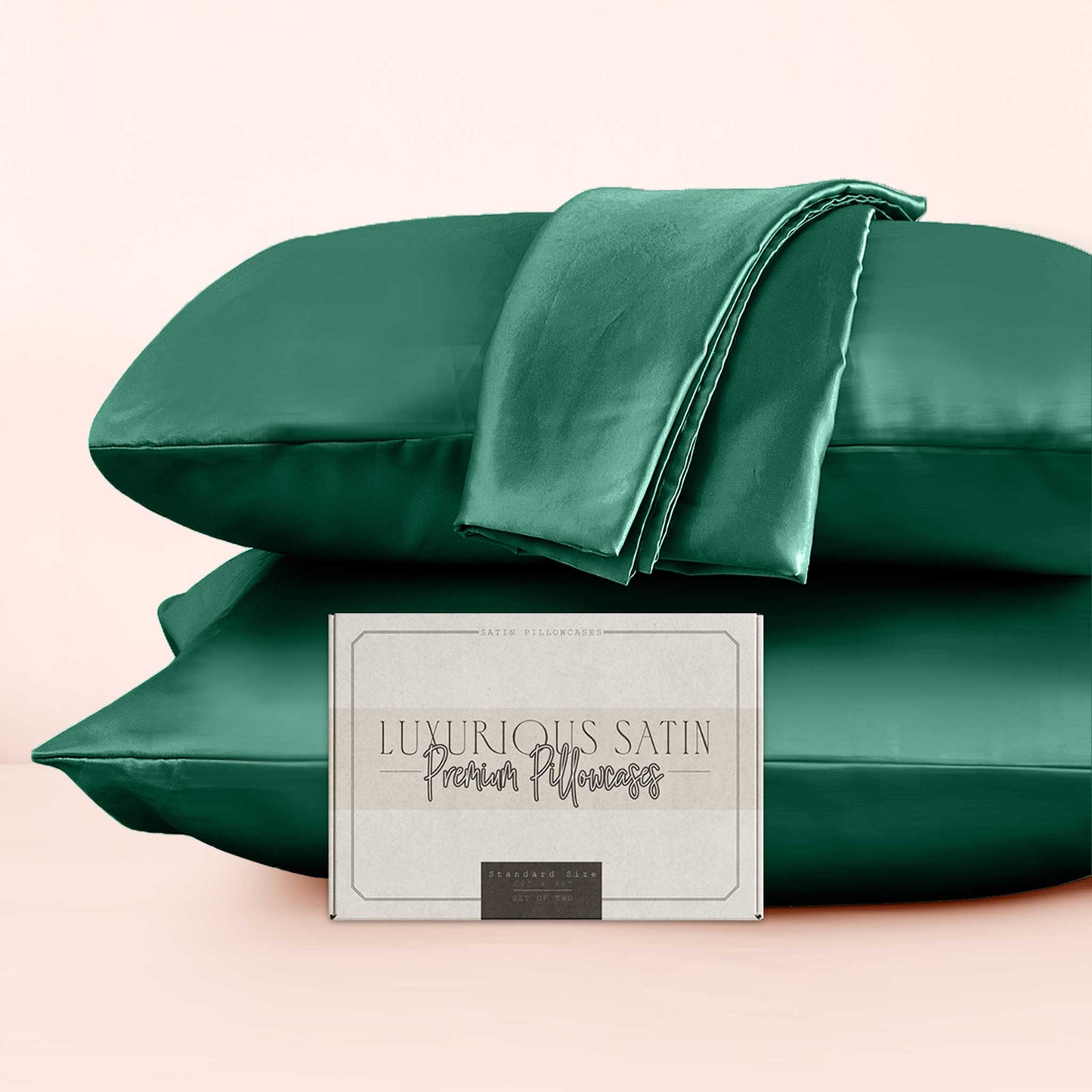 Elegant Comfort Set of 2 - Satin Pillowcases