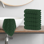 6-Pack Premium Turkish Cotton Braided Washcloths Set, 13 x 13 inch
