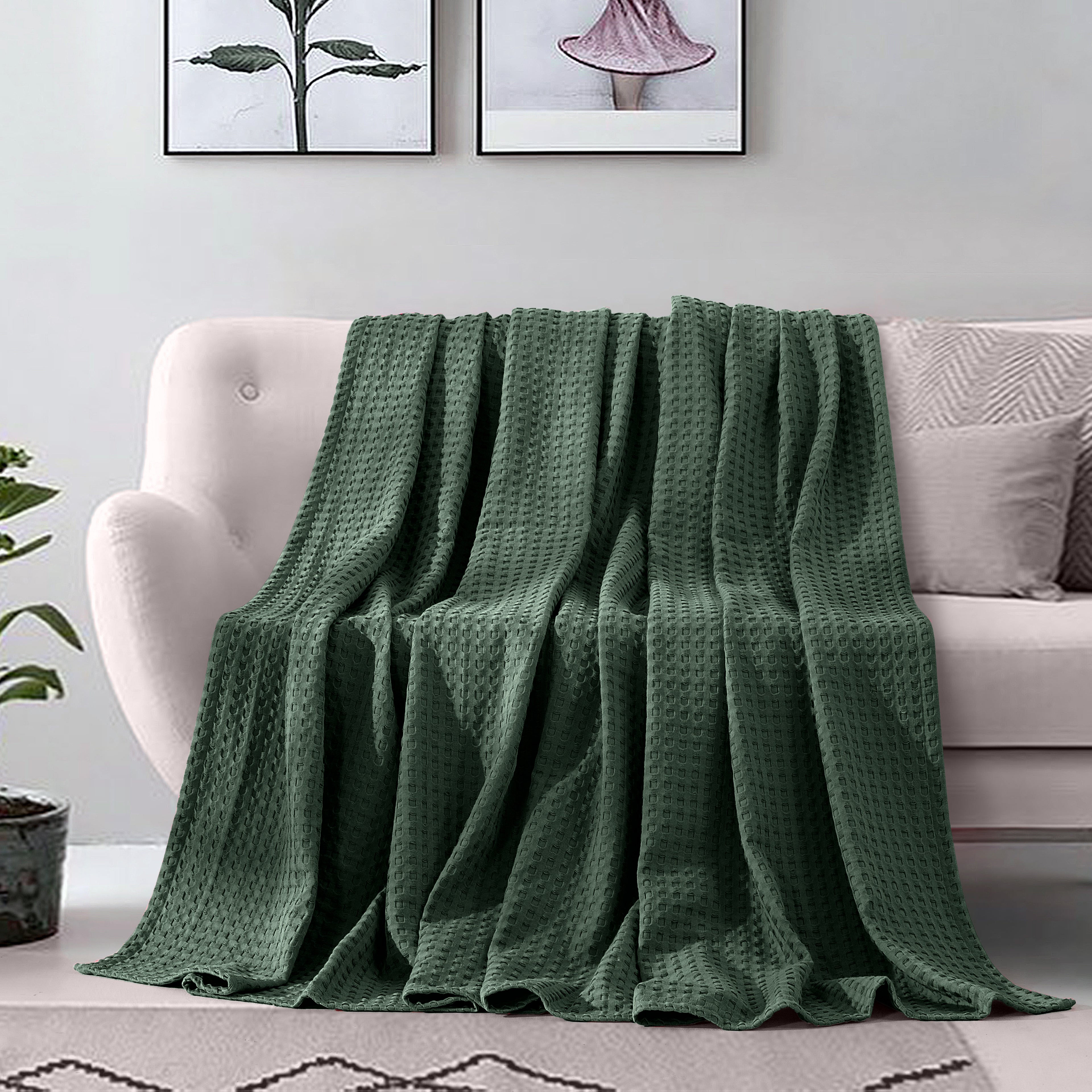 Cotton Waffle Blanket