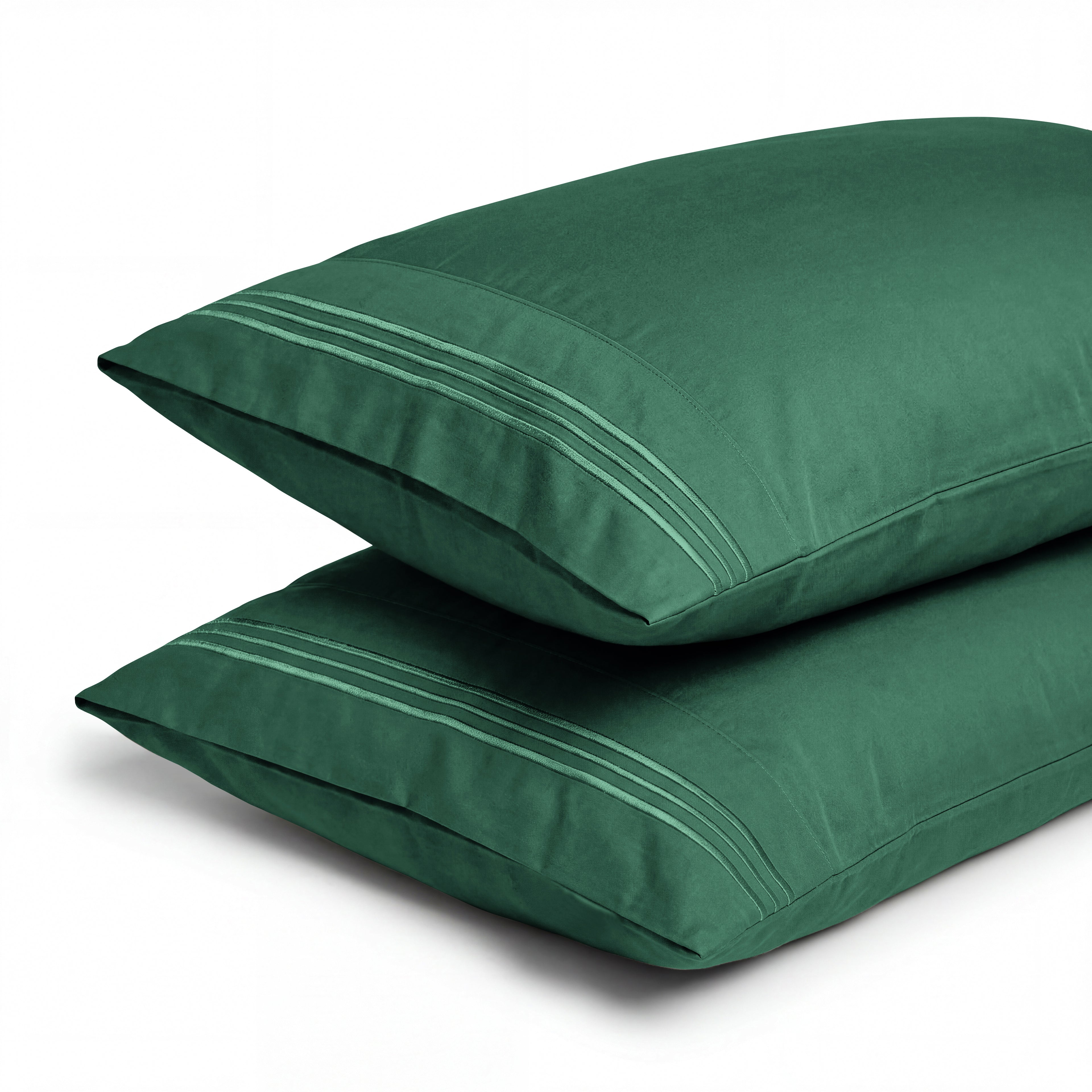 Set of 2 Pillowcases- 3 Line Embroidery