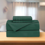 Essential 4-Piece 3-Line Embroidery Sheet Set, Soft as a Hotel Premium Quality,  Moody Shades