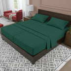 Essential 4-Piece 3-Line Embroidery Sheet Set, Soft as a Hotel Premium Quality,  Moody Shades