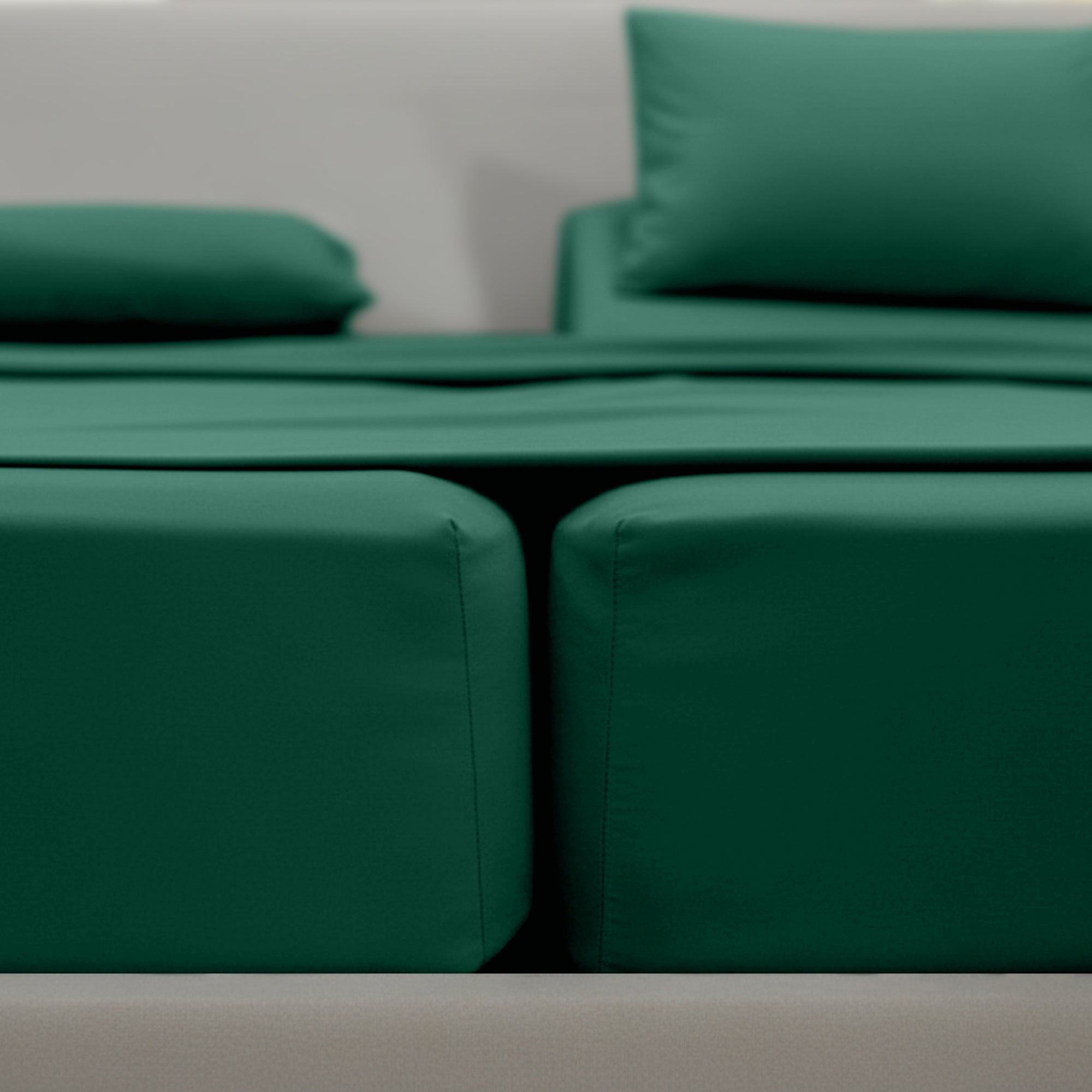 Essential 4-Piece 3-Line Embroidery Sheet Set, Soft as a Hotel Premium Quality,  Moody Shades