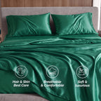Fine 4-Piece Silky Satin Sheet Set, Moody Shades