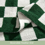 50" x 70"  Ultra Soft Checkered Knitted Throw Blanket