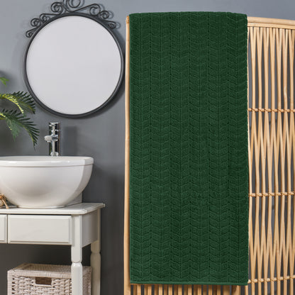 Elegant Comfort 1-Piece Premium Turkish Cotton Braided Oversized Bath Sheet Towel 40 x 80 Inch