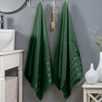 2-Pack Premium Turkish Cotton 4 Lines Stripe Bath Towel Set, 27 x 54 inch