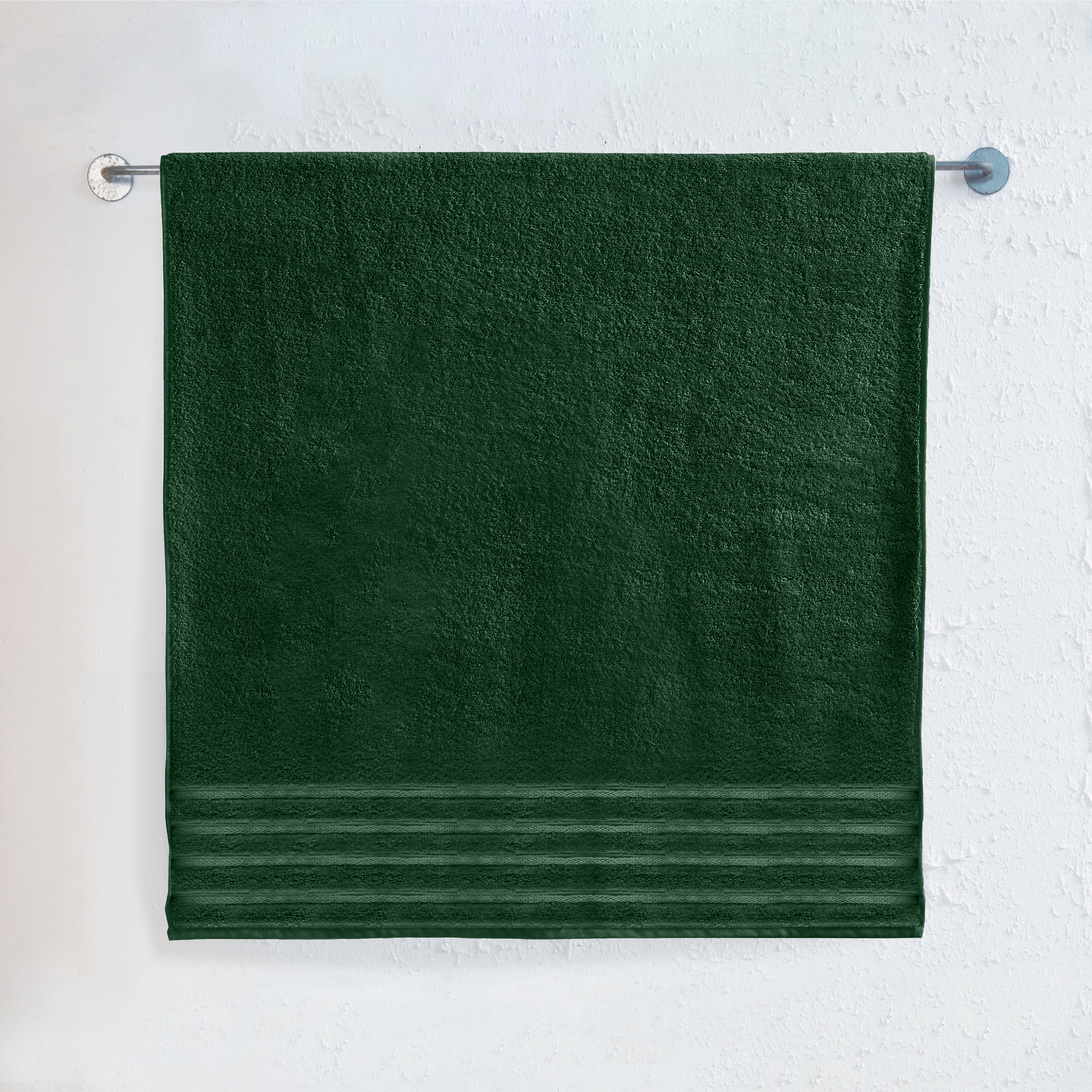 1-Piece Premium Turkish Cotton 4 Lines Stripe Jumbo Towel, 35x 70 inch