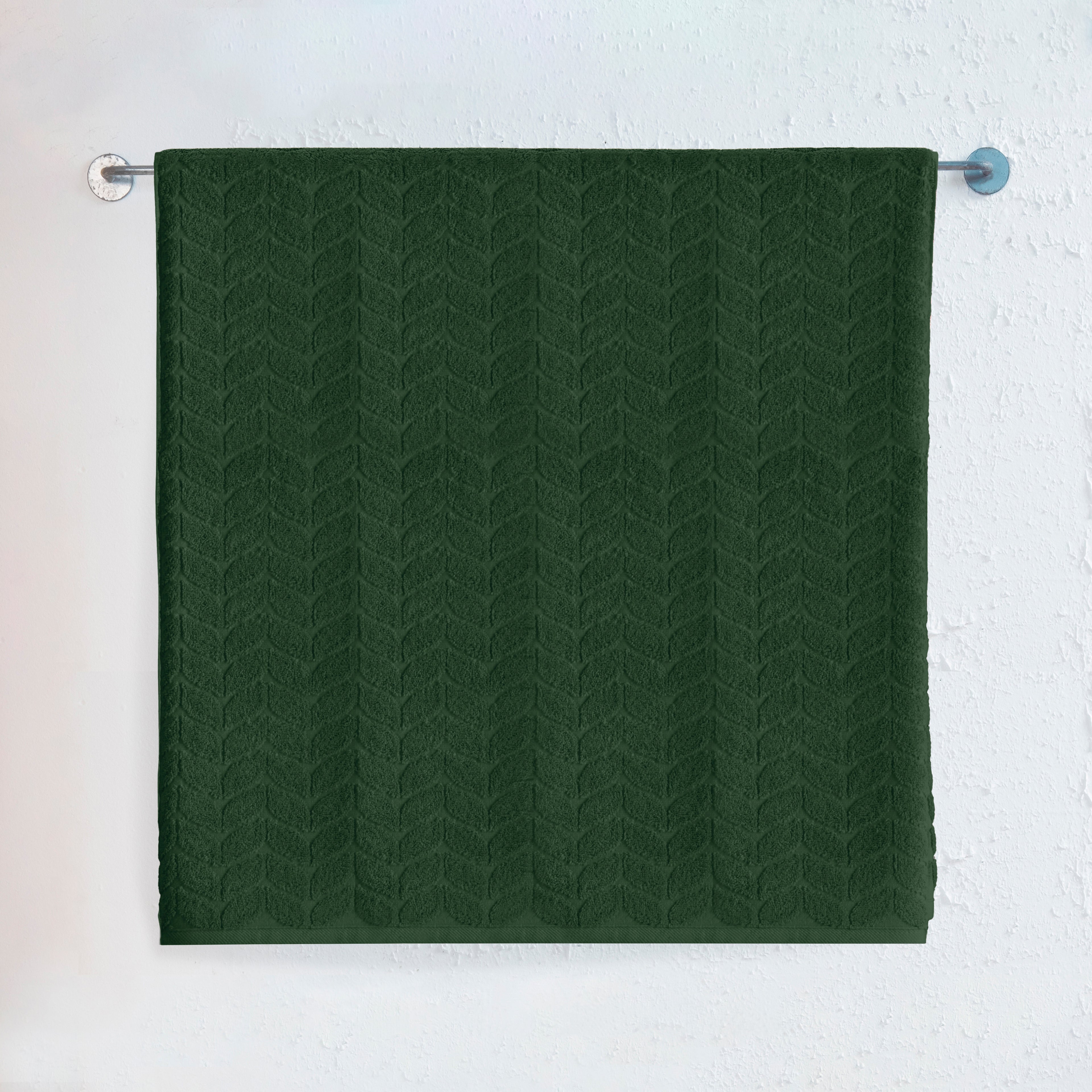 1-Piece Premium Turkish Cotton Braided Jumbo Towel, 35x 70 inch