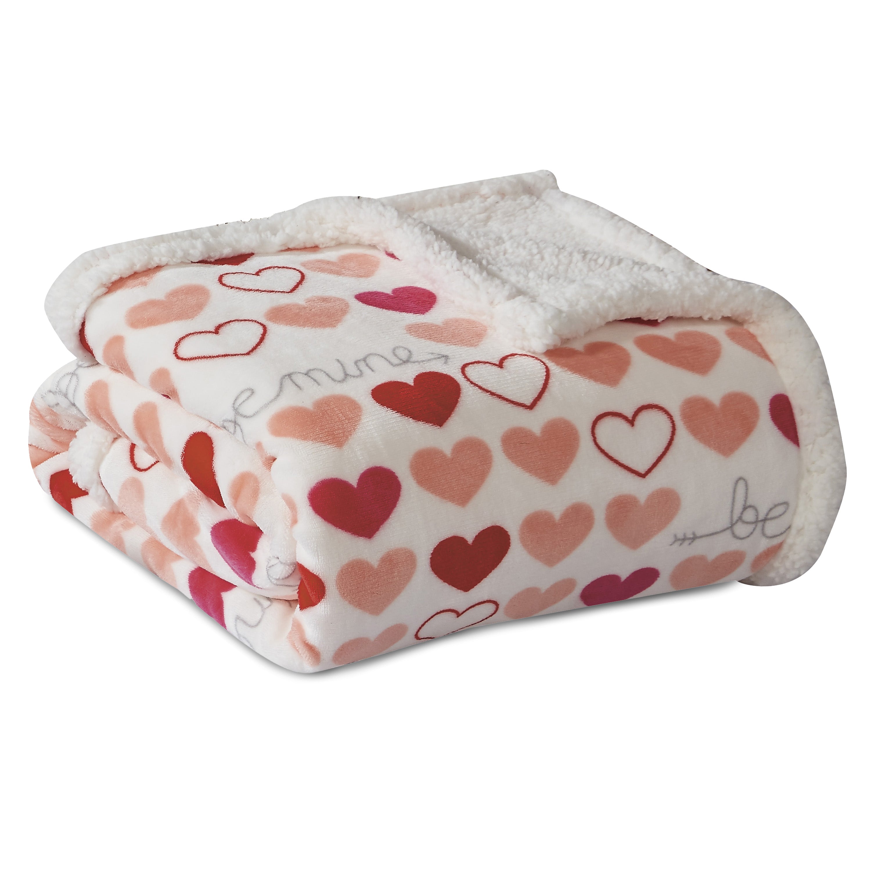 50" x 60" Valentine Inspired Sherpa Back Throw