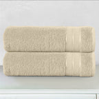2-Pack Turkish Cotton Three Line Popcorn Bath Towel Set, 27 x 54 inch