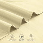 6-Piece Dobby Stripe Printed Bed Sheet Set- Soft as a Hotel Premium Quality