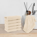 6-Pack Premium Turkish Cotton Washcloths Set, 13 x 13 inch