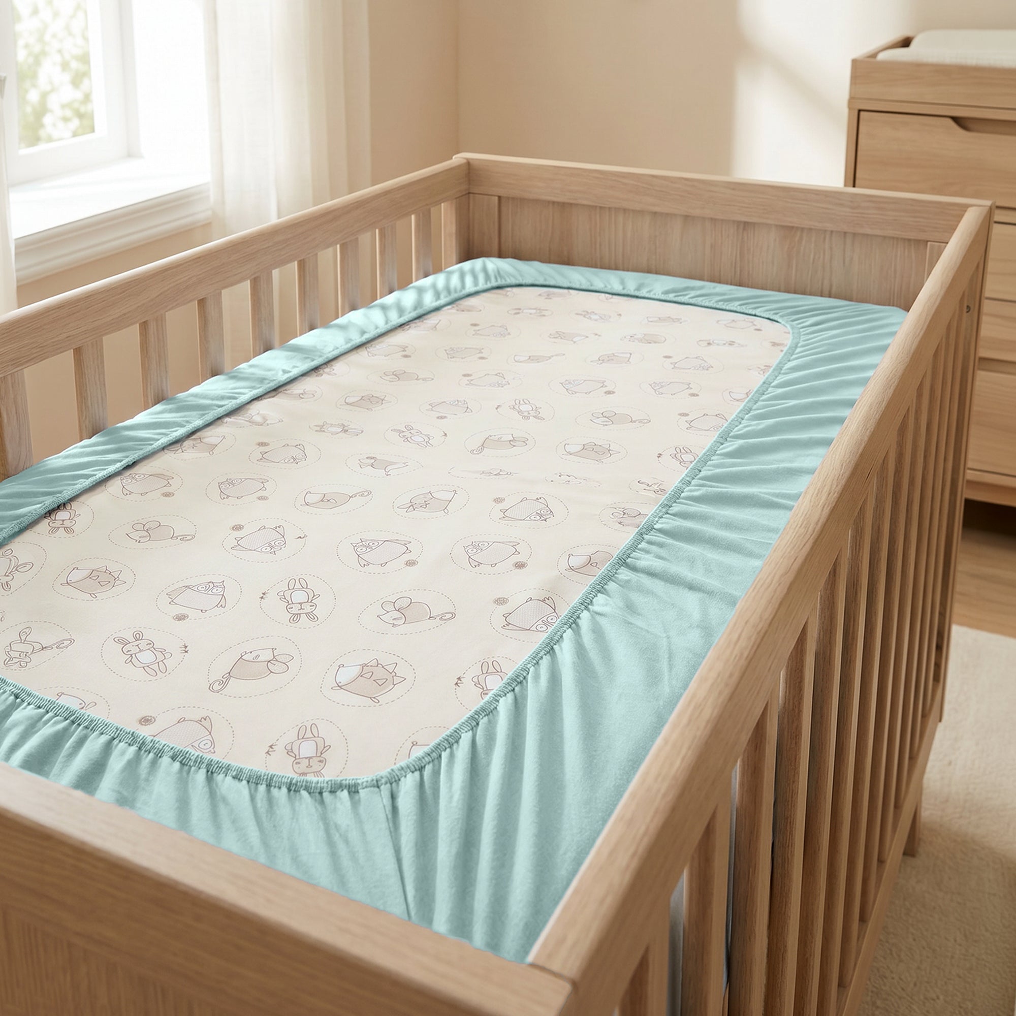 Cotton Crib Fitted Sheet