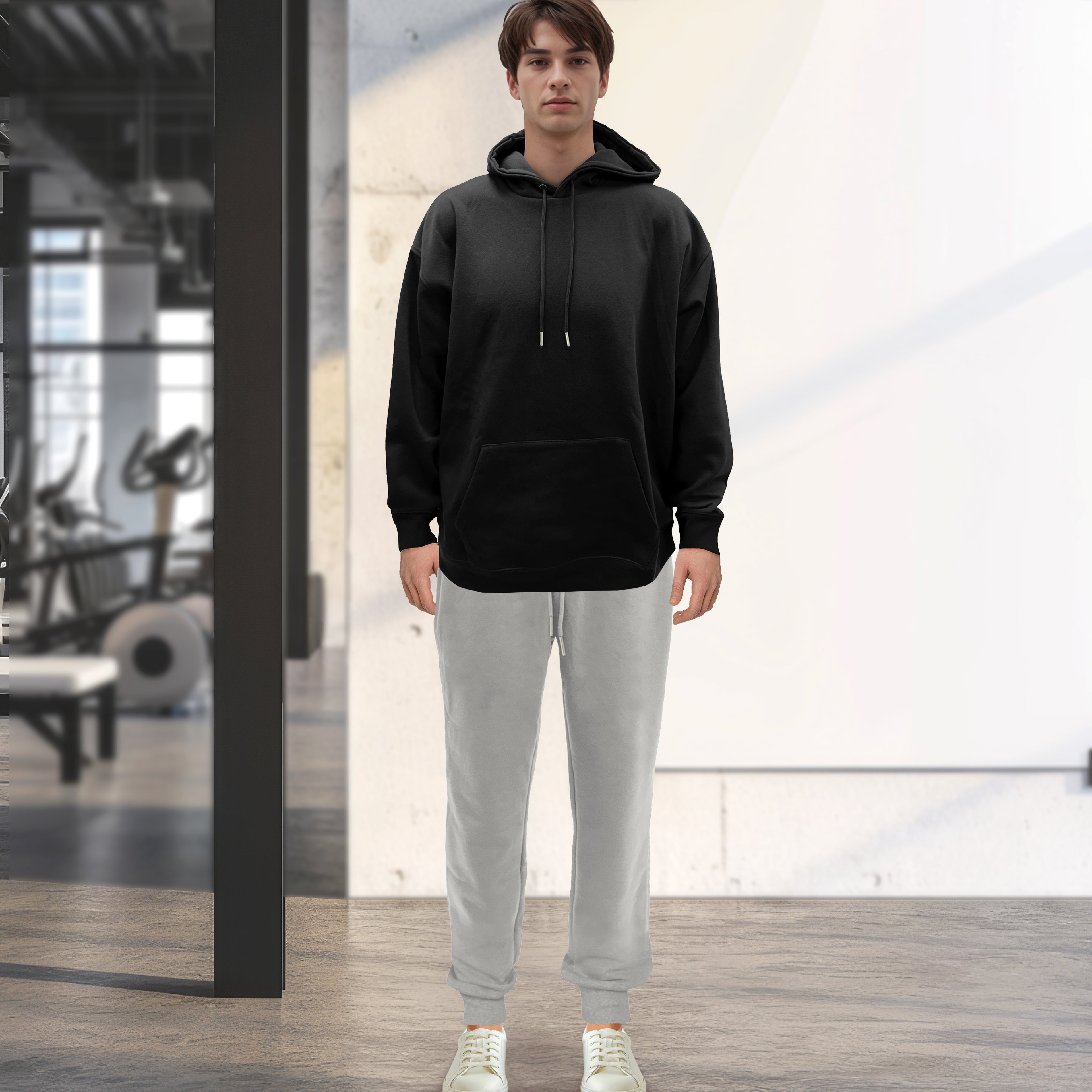 Cotton Active Men Tracksuit 2 Piece Set Athletic Jogging Sweatsuits
