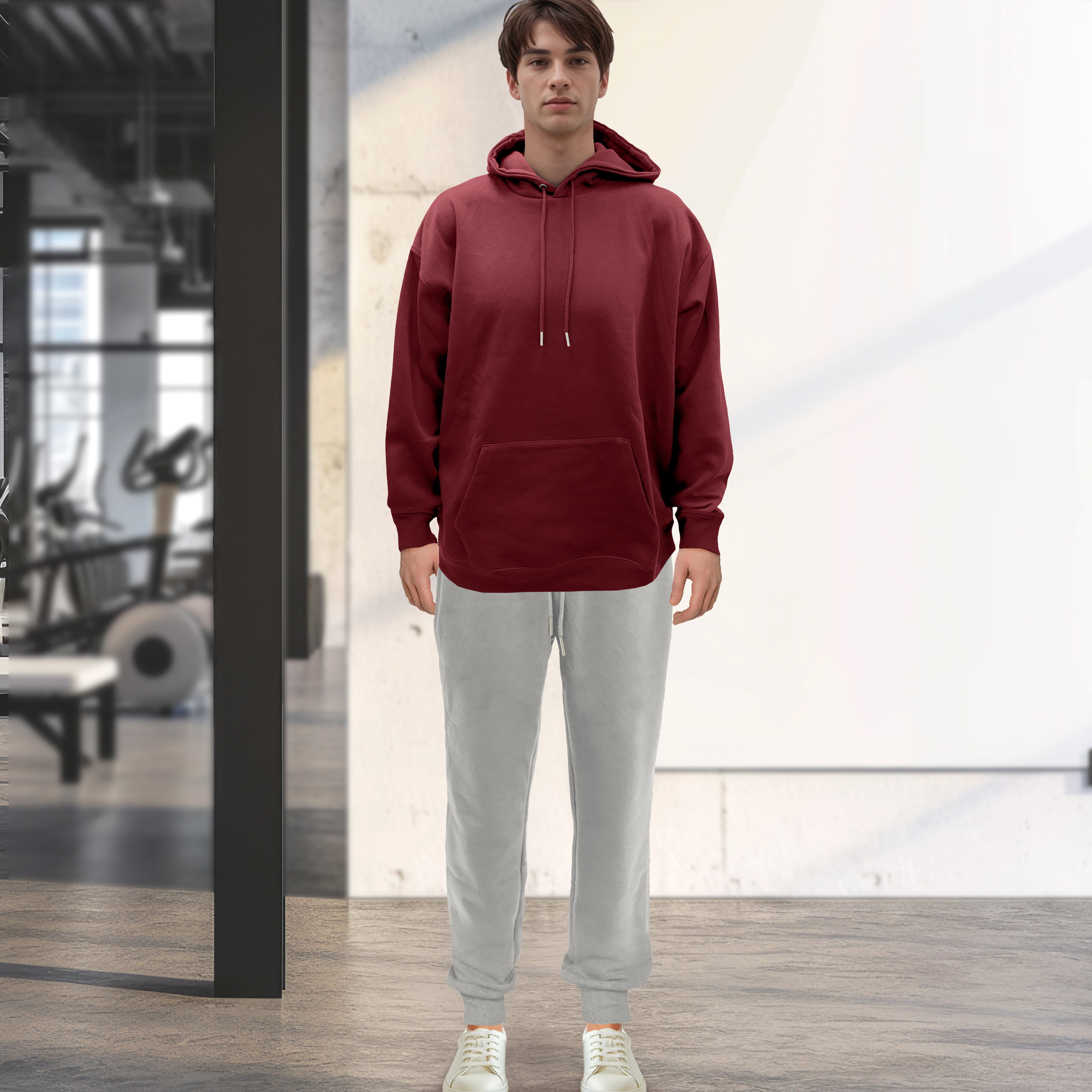 Cotton Active Men Tracksuit 2 Piece Set Athletic Jogging Sweatsuits