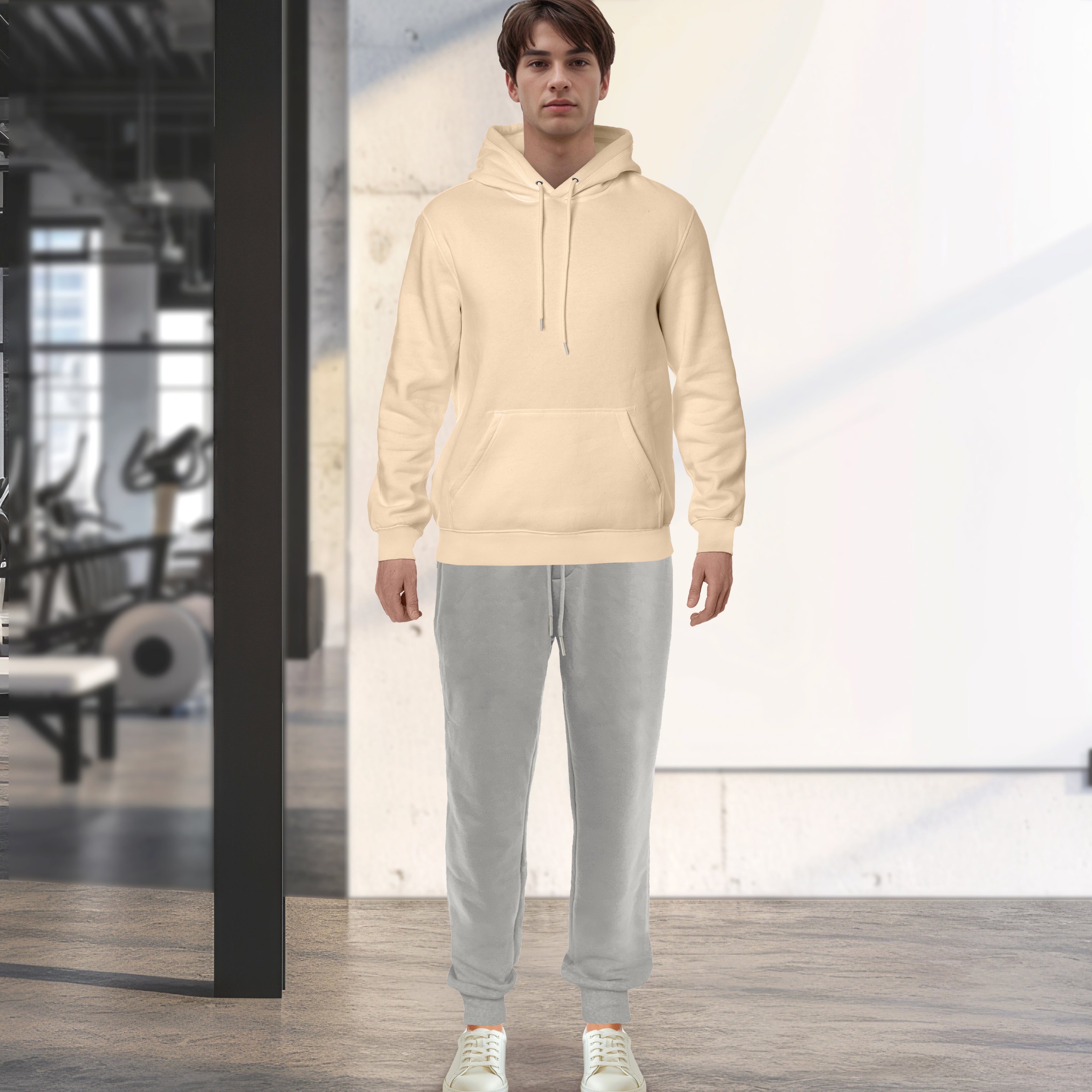 Cotton Active Men Tracksuit 2 Piece Set Athletic Jogging Sweatsuits