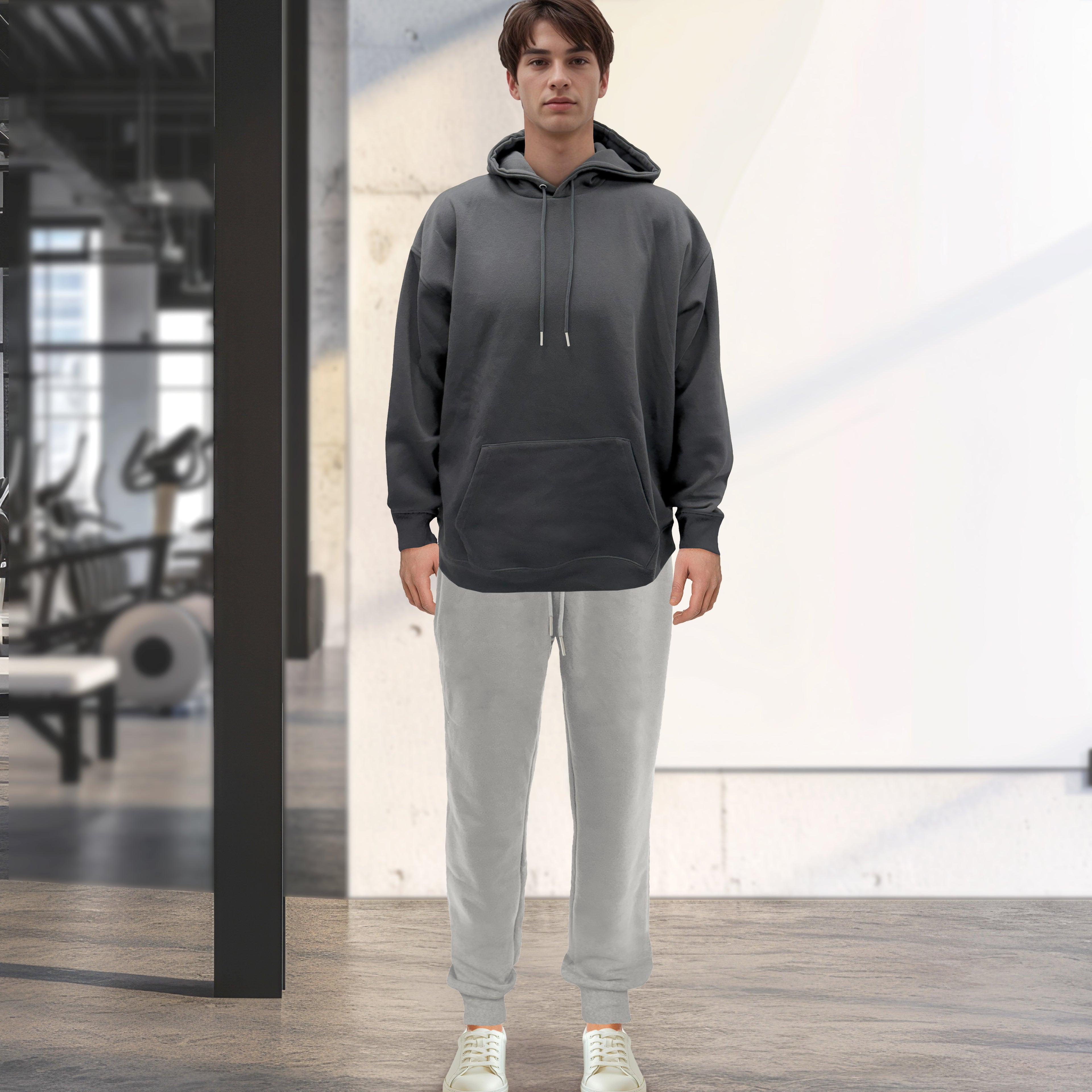 Cotton Active Men Tracksuit 2 Piece Set Athletic Jogging Sweatsuits