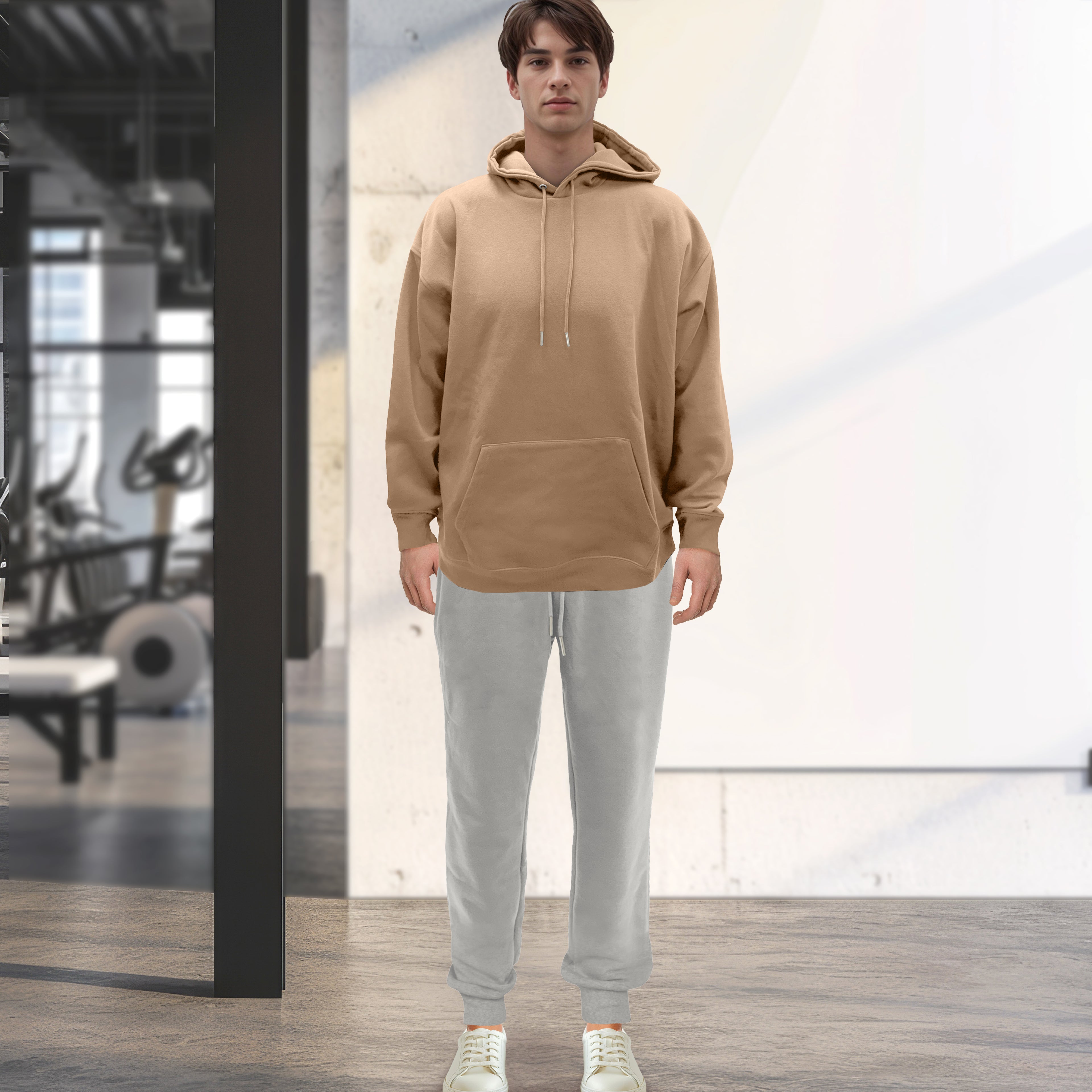 Cotton Active Men Tracksuit 2 Piece Set Athletic Jogging Sweatsuits