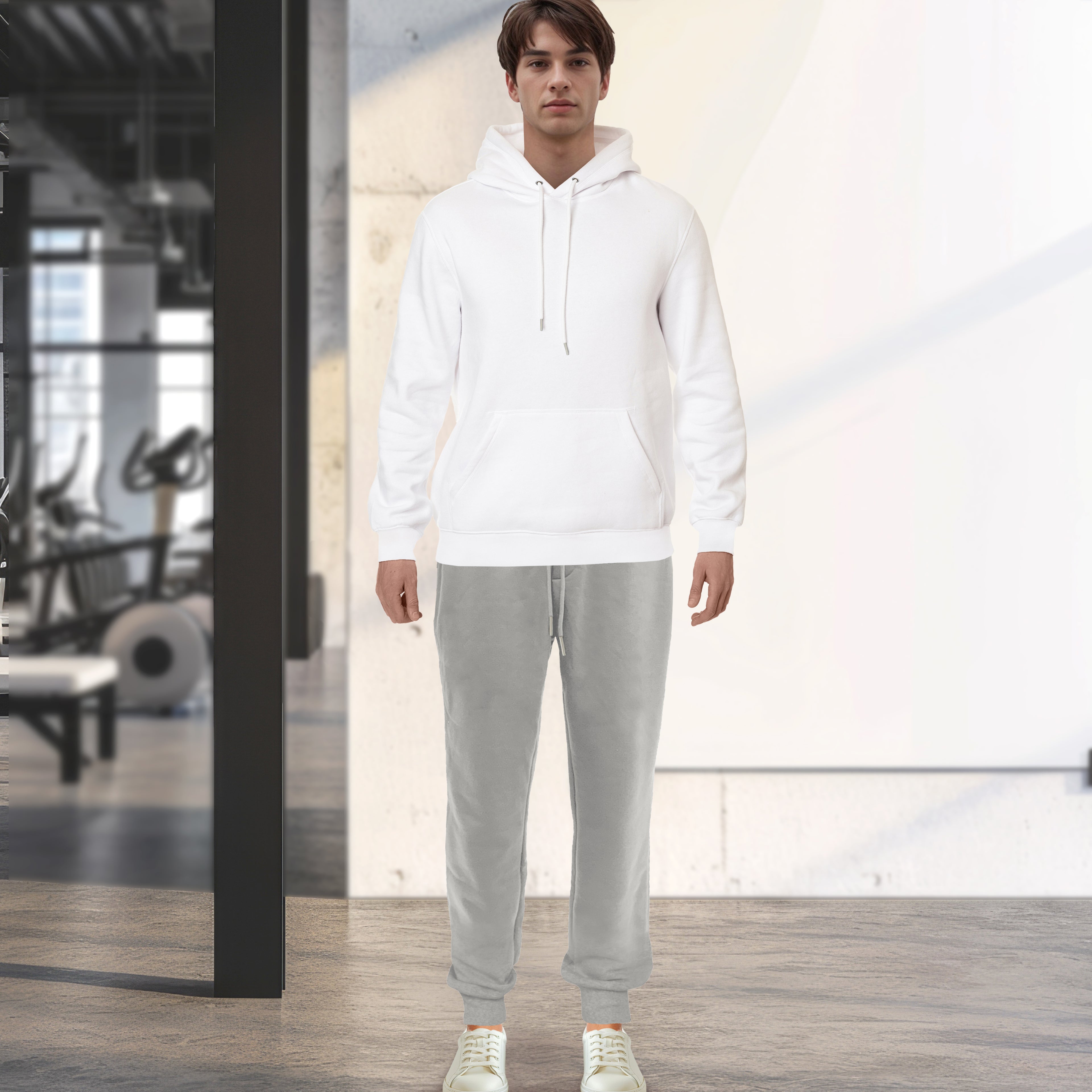 Cotton Active Men Tracksuit 2 Piece Set Athletic Jogging Sweatsuits