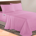 Extra deep 18-24 Inch Pocket 3 Line Embroidery, 4-Piece Sheet Set, Bright Shades