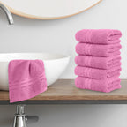 6-Pack Premium Turkish Cotton Three Line Popcorn Washcloths Set ( 13" x 13")