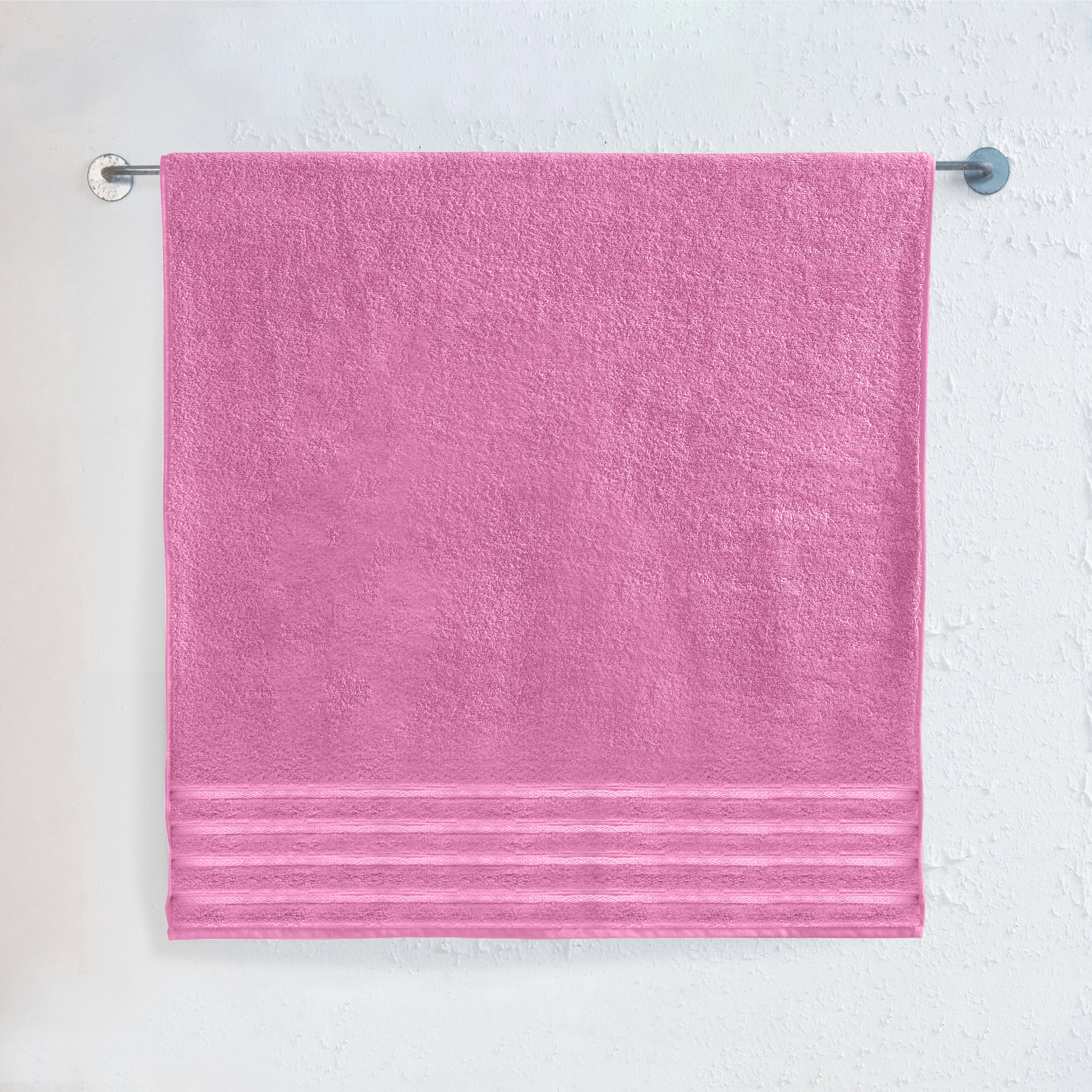 1-Piece Premium Turkish Cotton 4 Lines Stripe Jumbo Towel, 35x 70 inch