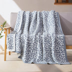 50" x 70"  Ultra Soft Checkered Knitted Throw Blanket