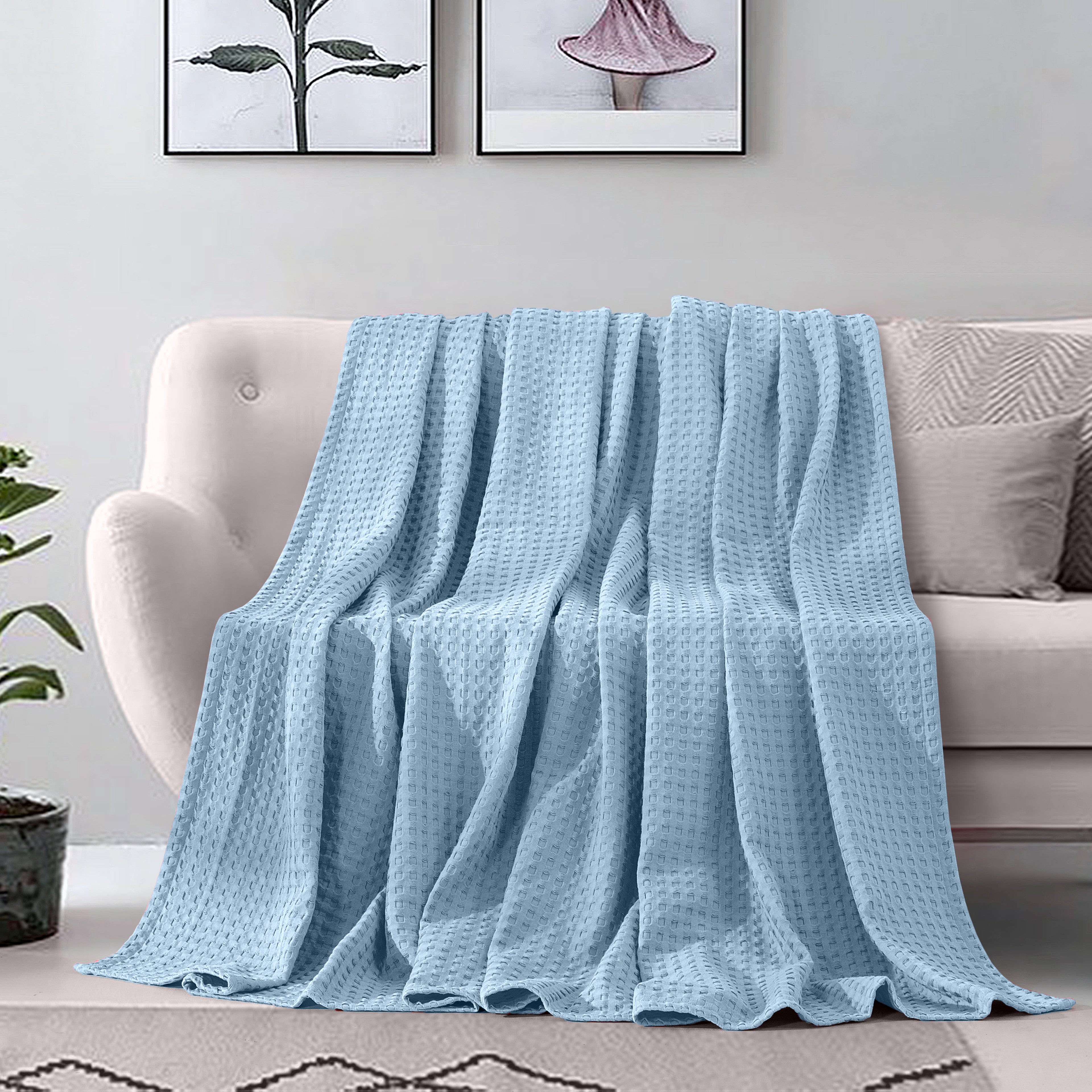 Cotton Waffle Blanket