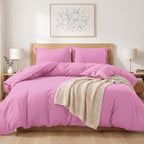 Essential 3-Piece Solid Duvet Cover Set