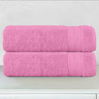 2-Pack Turkish Cotton Three Line Popcorn Bath Towel Set, 27 x 54 inch