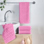 4-Pack Premium Turkish Cotton Braided Hand Towel Set, 16 x 28 inch