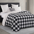 Buffalo Plaid Flannel Fleece Sherpa Throw Blanket