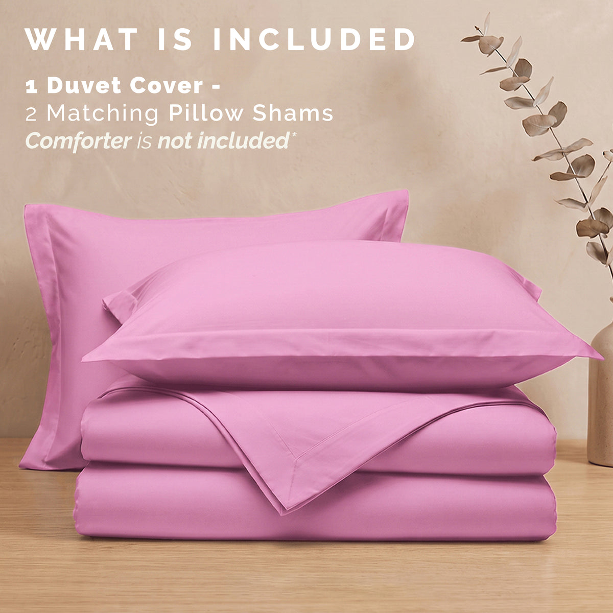 Essential 3-Piece Solid Duvet Cover Set