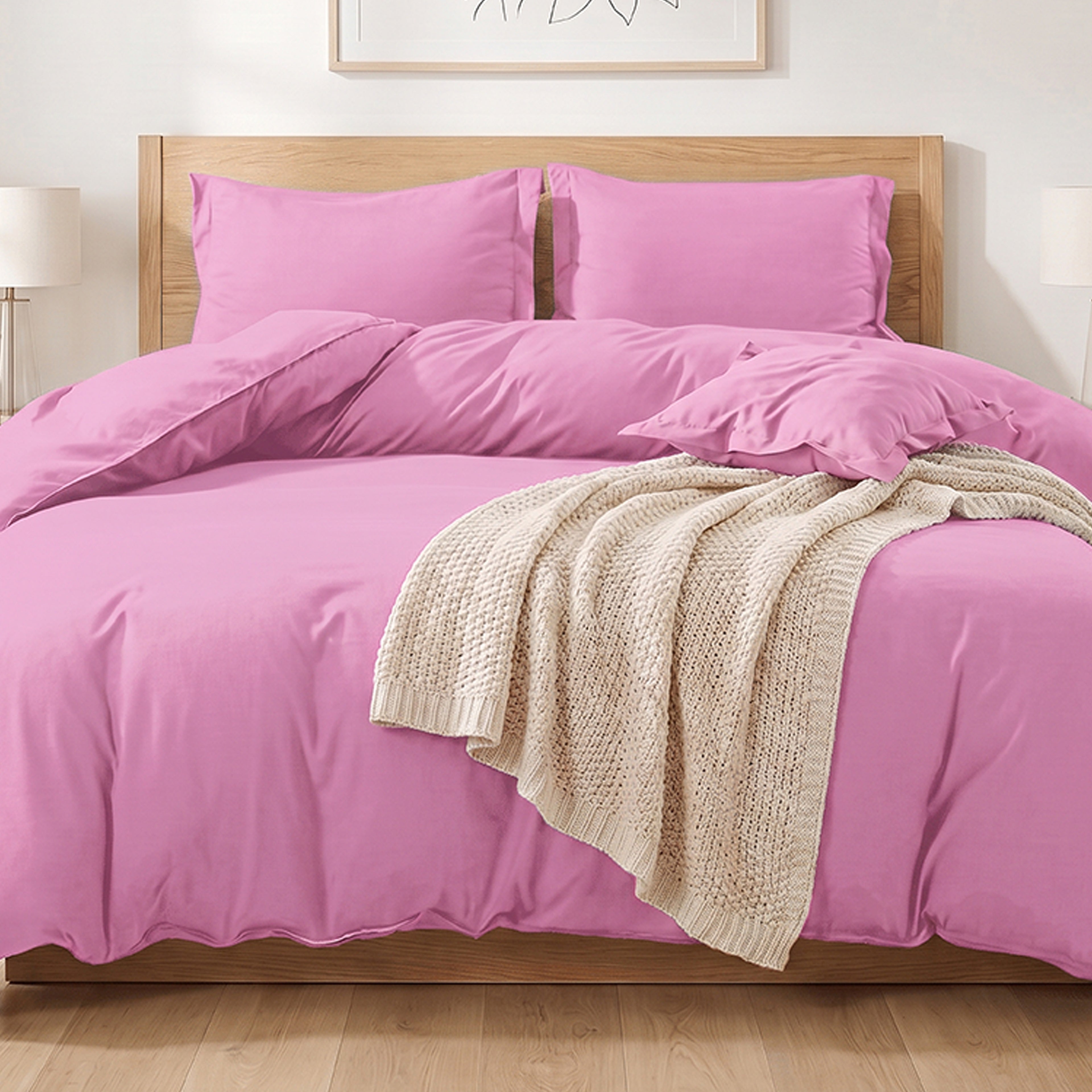 Essential 3-Piece Solid Duvet Cover Set